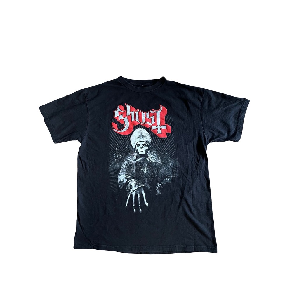 Ghost BC Papa Emeritus II Graphic T-Shirt Mens Large Black Heavy Metal Rock Tee